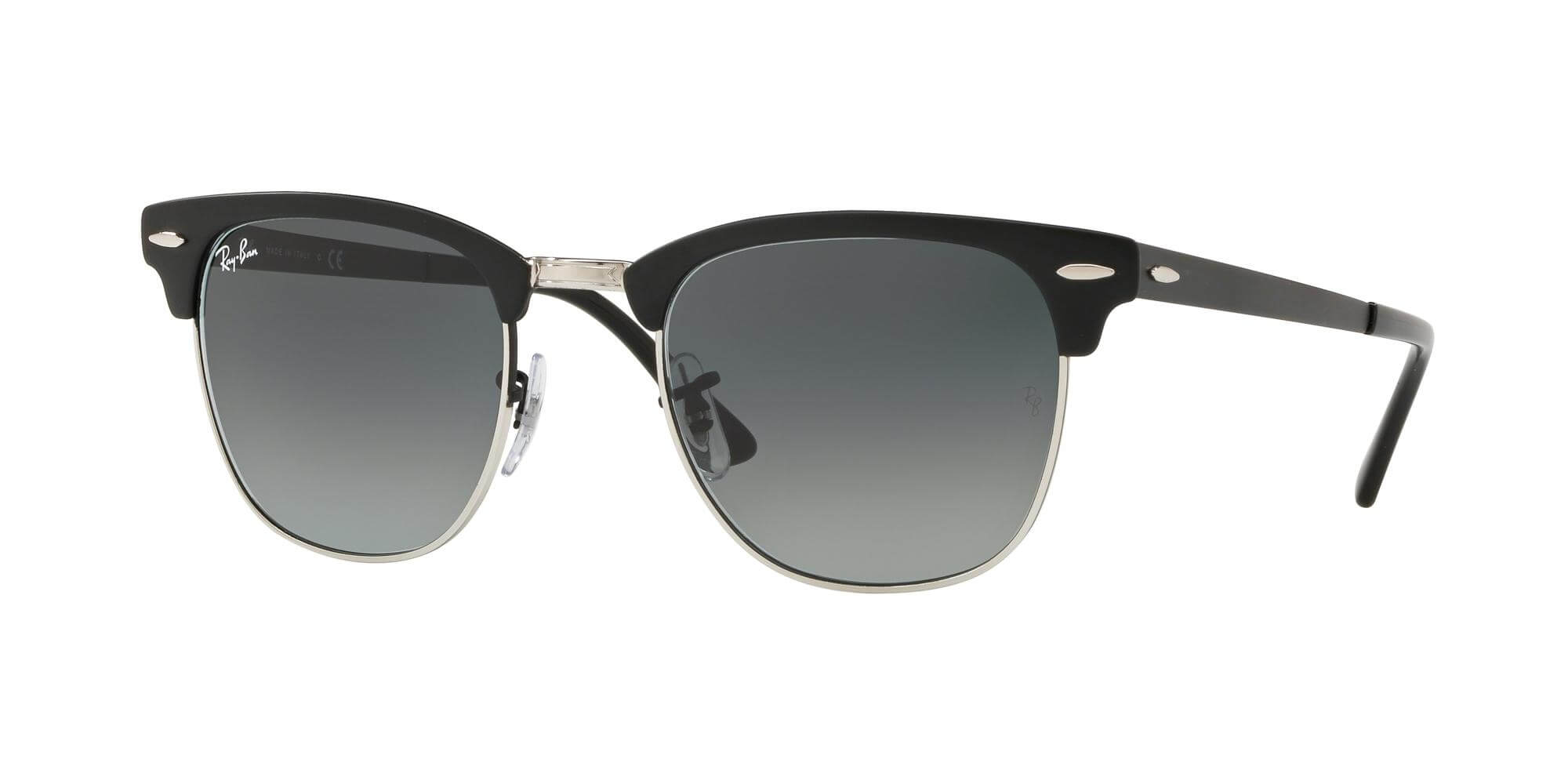 Ray-BanCLUBMASTER METAL RB 3716Silver Matte Black/grey Shaded (9118/71)