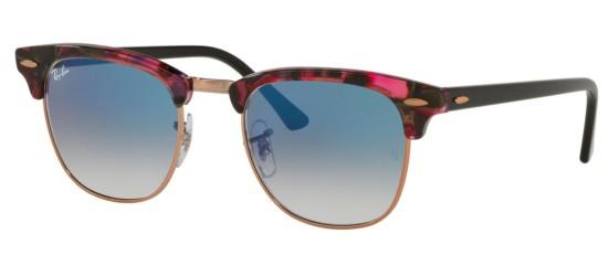 Ray-BanCLUBMASTER RB 3016Pink Havana/light Blue Shaded (1257/3F)