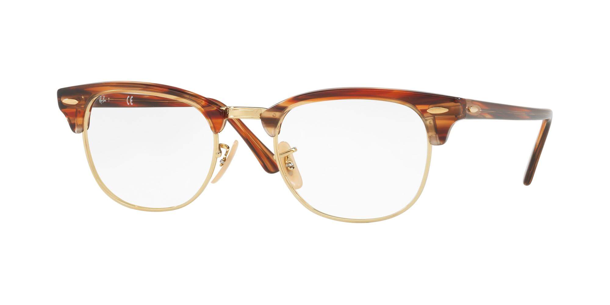 Ray-BanCLUBMASTER RX 5154Striped Light Brown (5751)