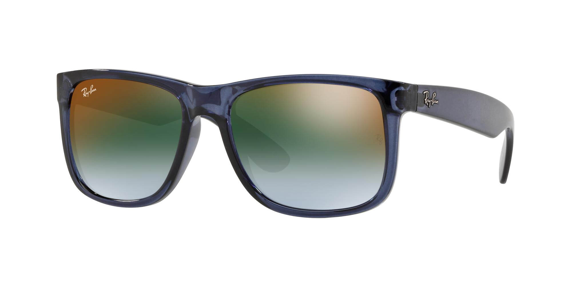 Ray-BanJUSTIN RB 4165Transparent Blue/blue Green Shaded (6341/T0)