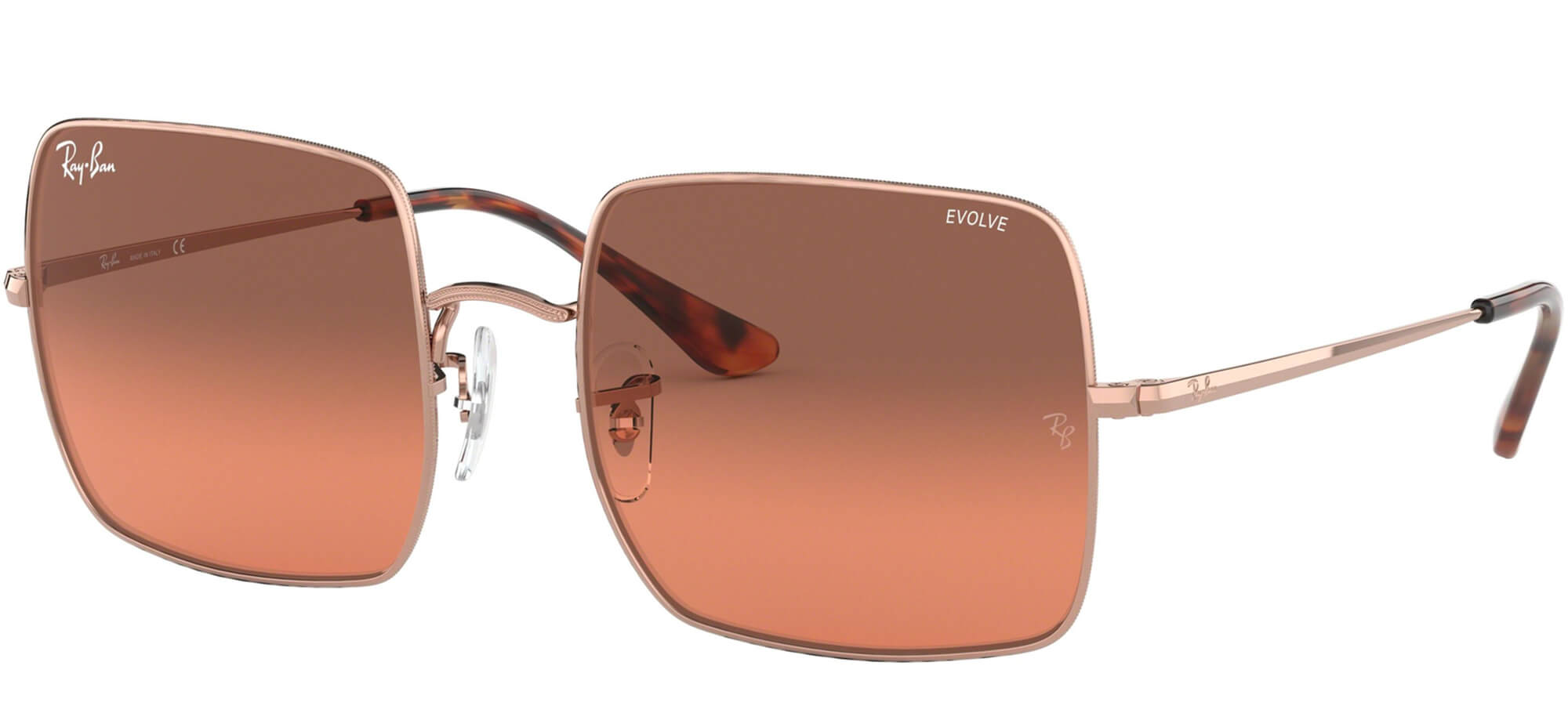 Ray-BanSQUARE RB 1971 EVOLVE LENSESRose Gold/burgundy Red Shaded (9151/AA)