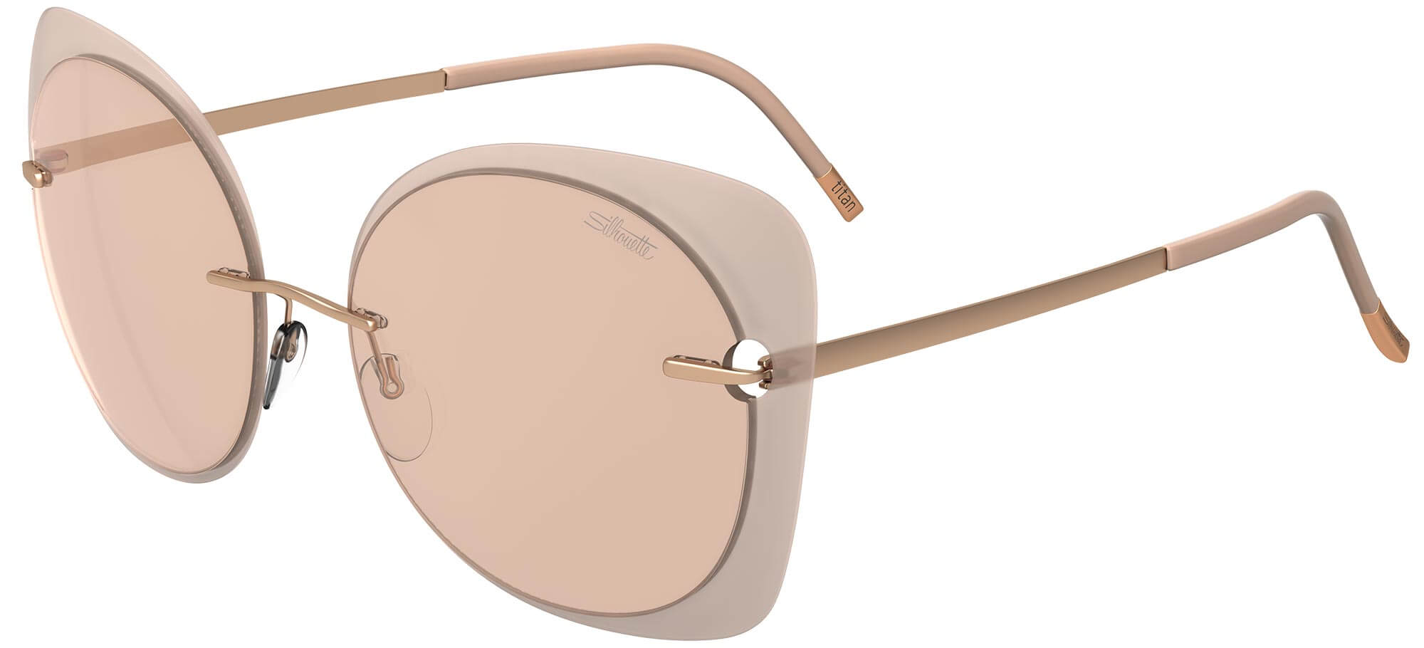SilhouetteACCENT SHADES 8164Rose Gold/pink Grey (3530)