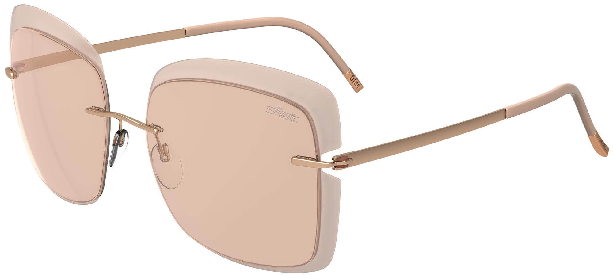 SilhouetteACCENT SHADES 8165Rose Gold/pink Grey (3530)